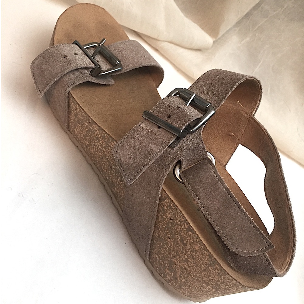 Gabor EUC Mushroom Tone Strappy Suede Sandals
